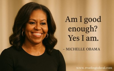Michelle Obama smiling confidently, representing self-worth and empowerment for Black women.