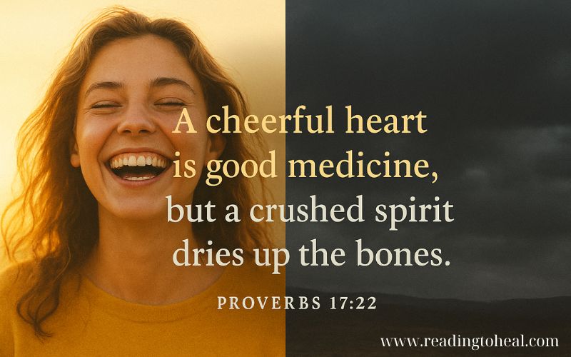 A vertical inspirational quote image about the desire to be healed and keeping hope in the heart, featuring a tranquil forest background.